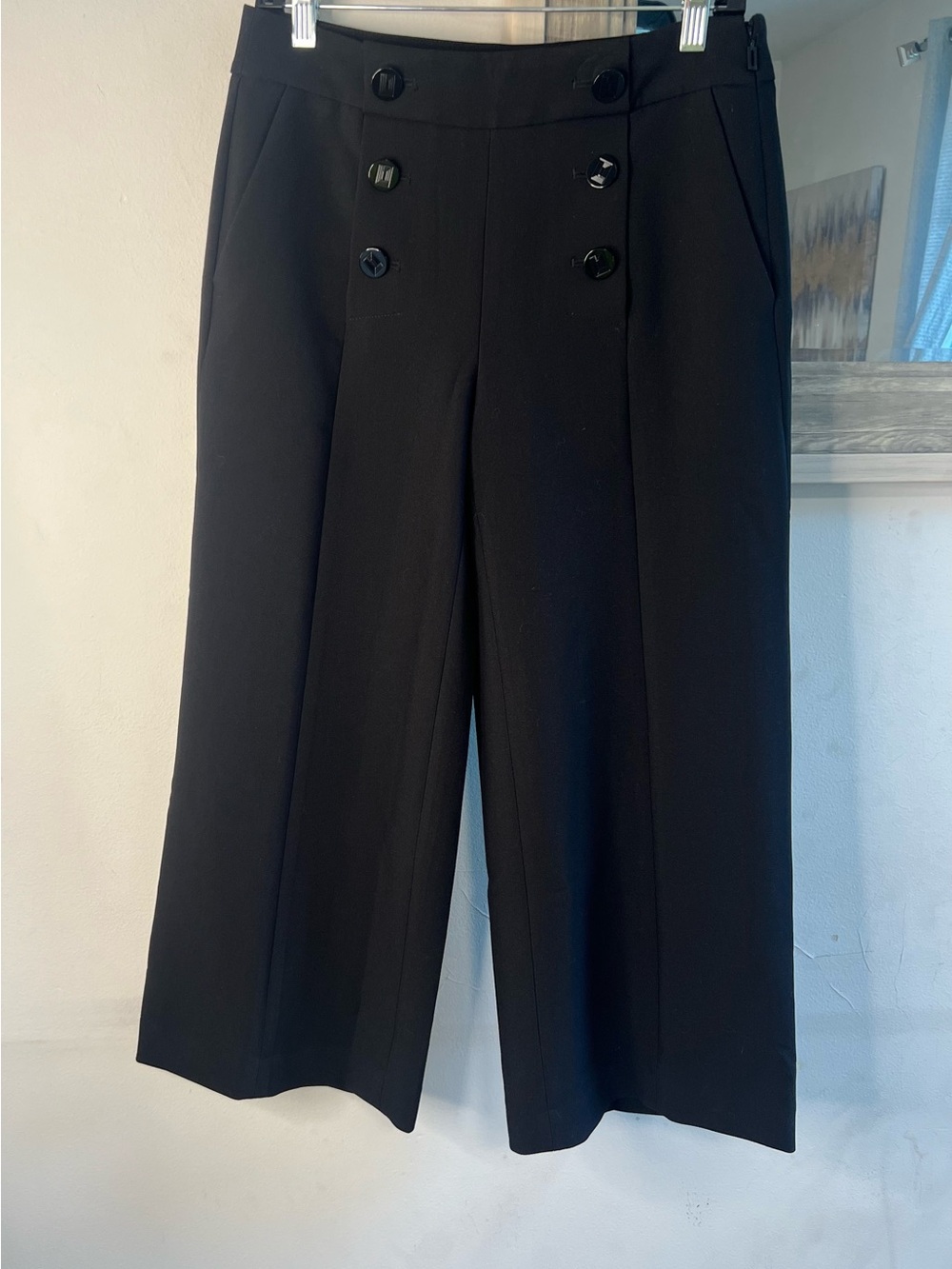 Karl Lagerfeld Black Tailored High-Waist Trousers